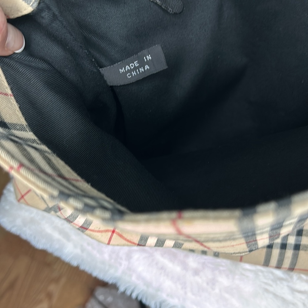 Burberry Beige and Black Checkered Tote - Picture 10 of 10